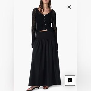 Light blue smock waist skirt